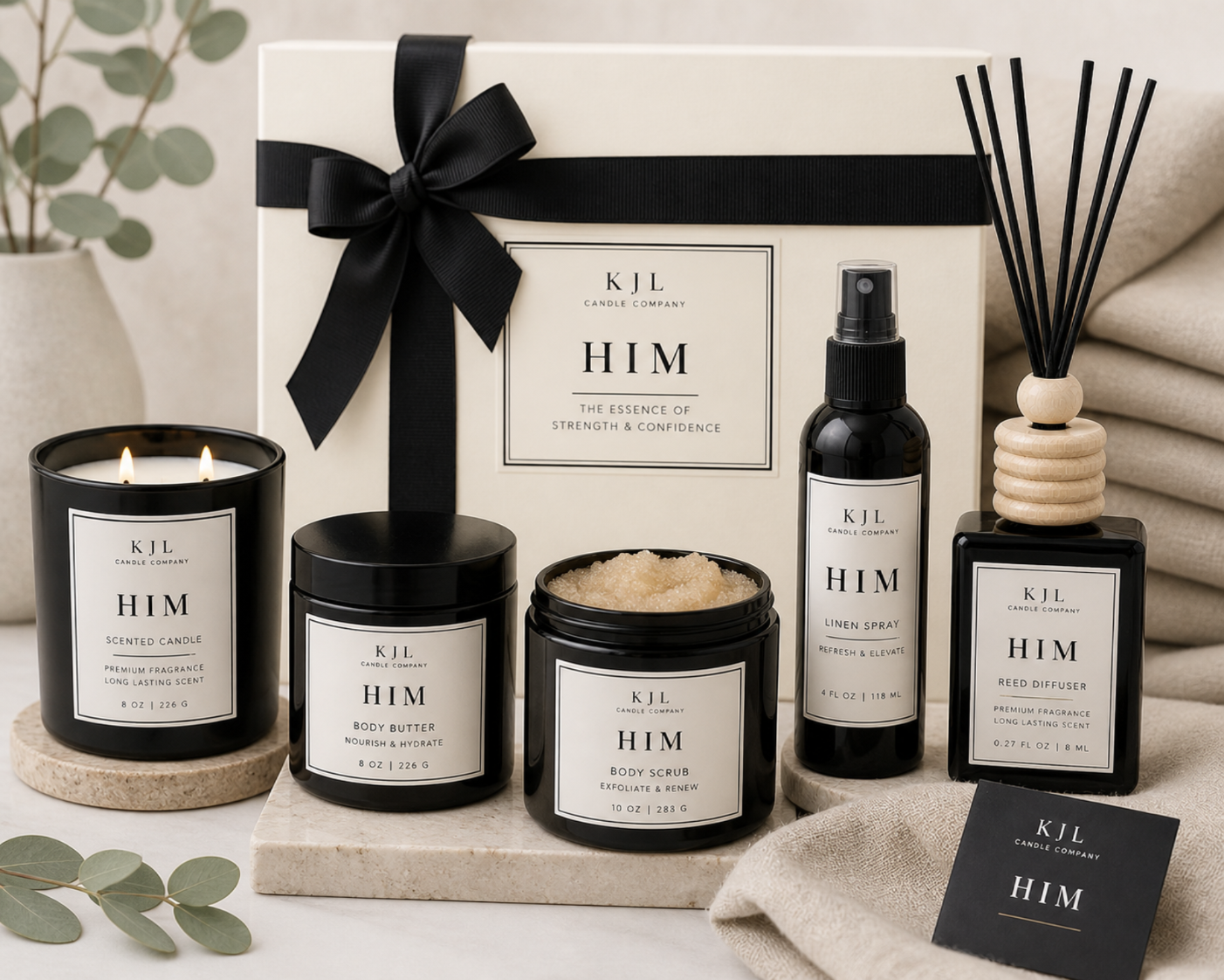 KJL Candle Company Signature Collection Gift Set  (HIM)